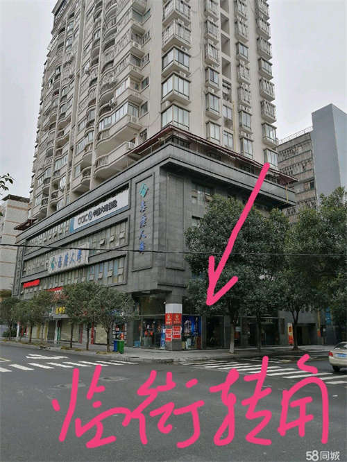 出租市政府周边，临街丅字路口转角，高档装修全新旺铺。