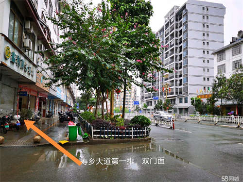 出租位置很好的寿乡大道排，附近有居民区和中小学校酒店等